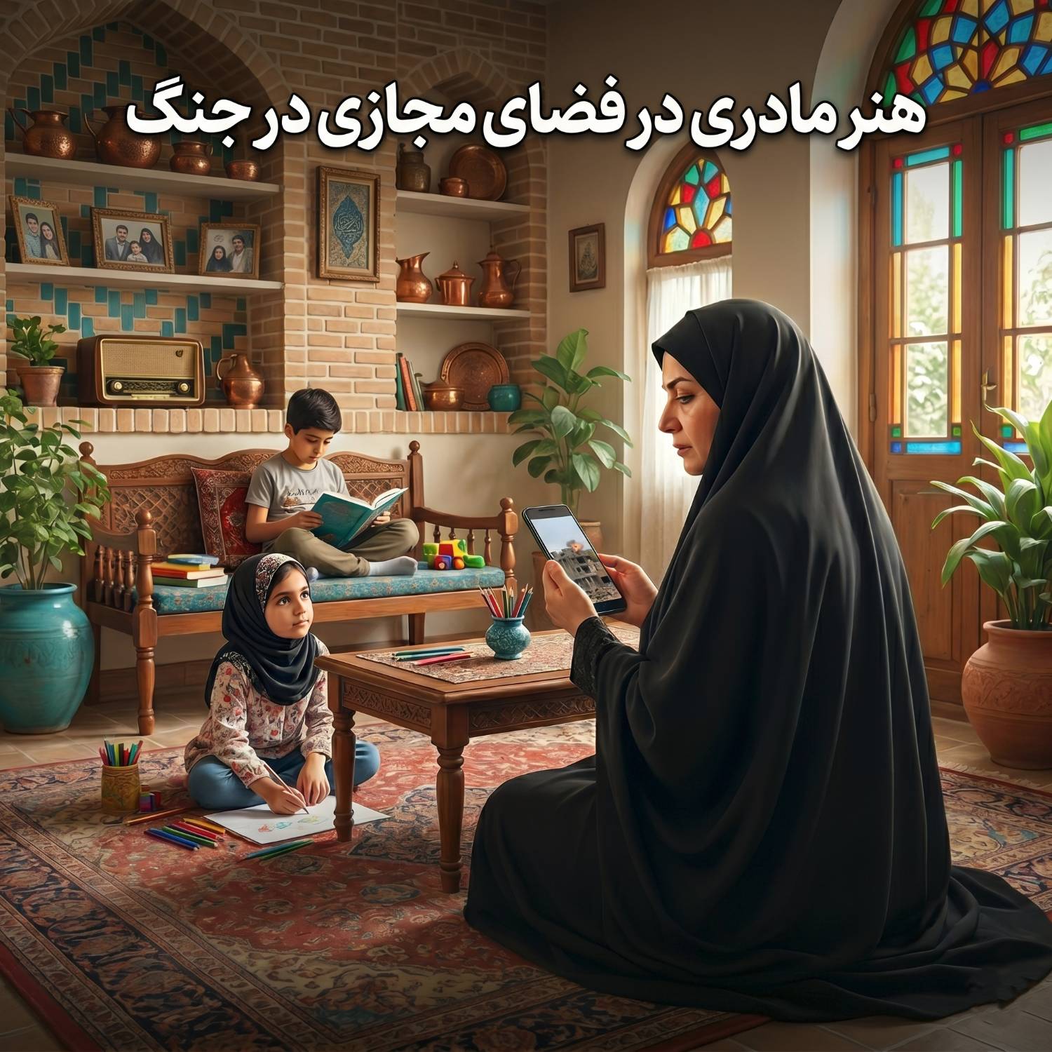 هنر مادری در فضای مجازی در جنگ